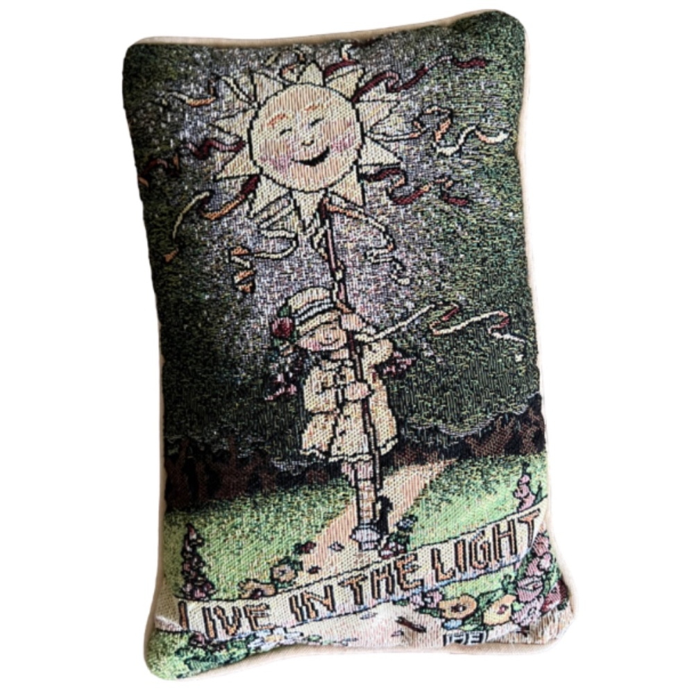 mary engelbreit pillow live in the light